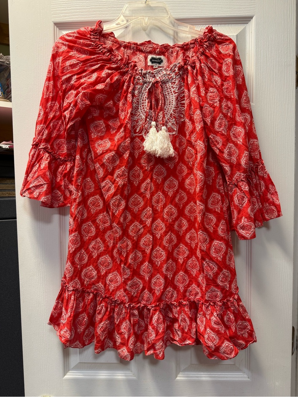 Mud Pie size small burnt orange Printed beach cover up